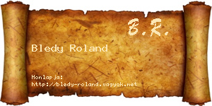 Bledy Roland névjegykártya
